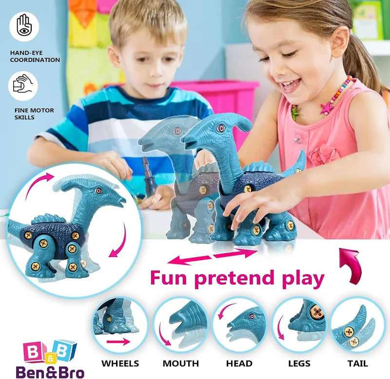 2-in-1 Jurassic Dinosaur Building Set