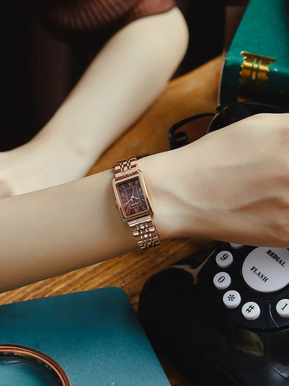 Luxury Classic Women's Watch Japan Mov't Lady Hours Fine Fashion Stainless Steel Bracelet Clock Girl's Cute Gift Julius Box
