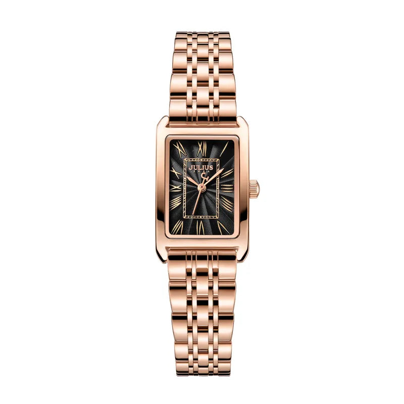 Luxury Classic Women's Watch Japan Mov't Lady Hours Fine Fashion Stainless Steel Bracelet Clock Girl's Cute Gift Julius Box