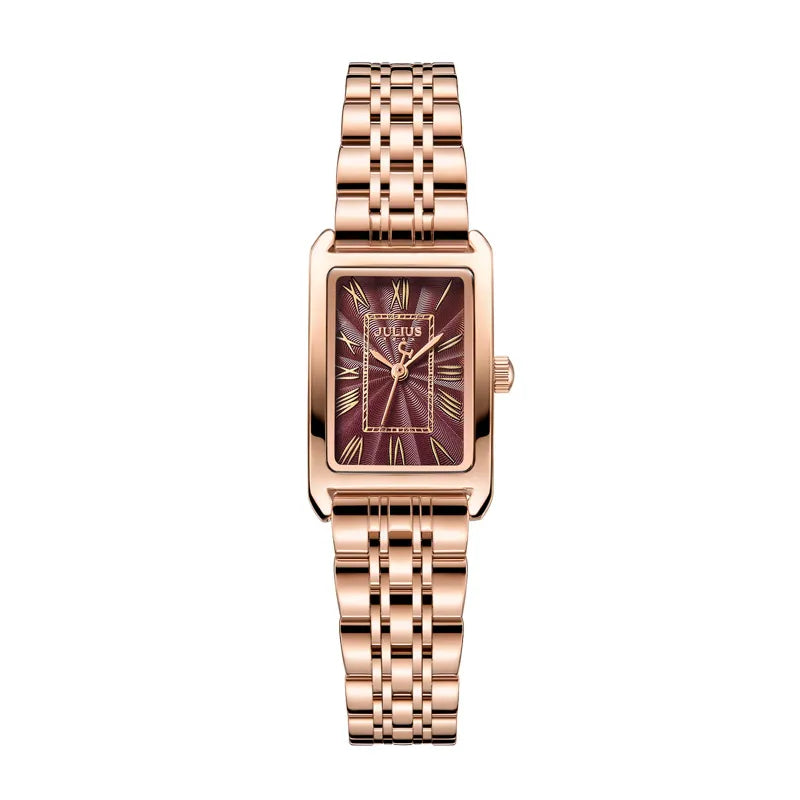 Luxury Classic Women's Watch Japan Mov't Lady Hours Fine Fashion Stainless Steel Bracelet Clock Girl's Cute Gift Julius Box