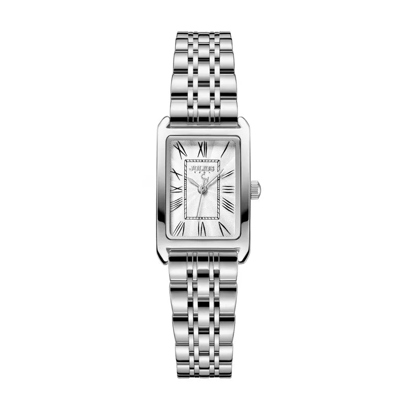 Luxury Classic Women's Watch Japan Mov't Lady Hours Fine Fashion Stainless Steel Bracelet Clock Girl's Cute Gift Julius Box