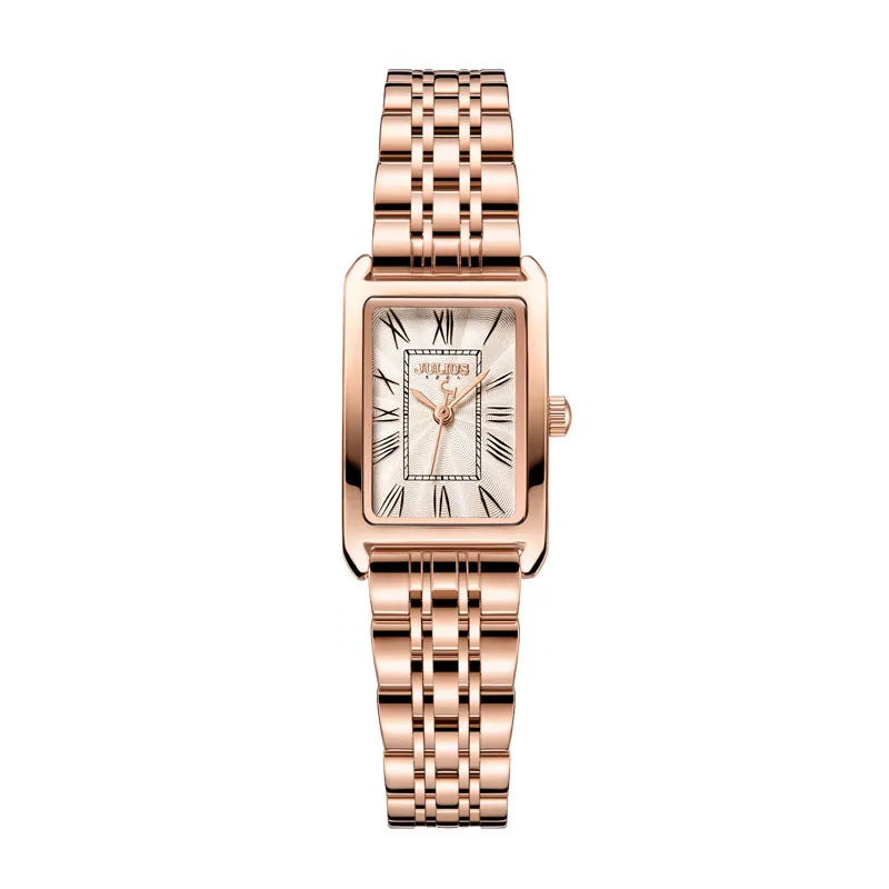 Luxury Classic Women's Watch Japan Mov't Lady Hours Fine Fashion Stainless Steel Bracelet Clock Girl's Cute Gift Julius Box