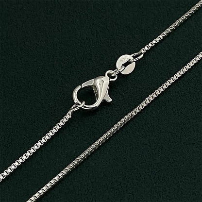 925 Sterling Silver Necklace Gold Plated, 1mm Box Foundation Chain Fine Jewelry Engagement Gift for Women