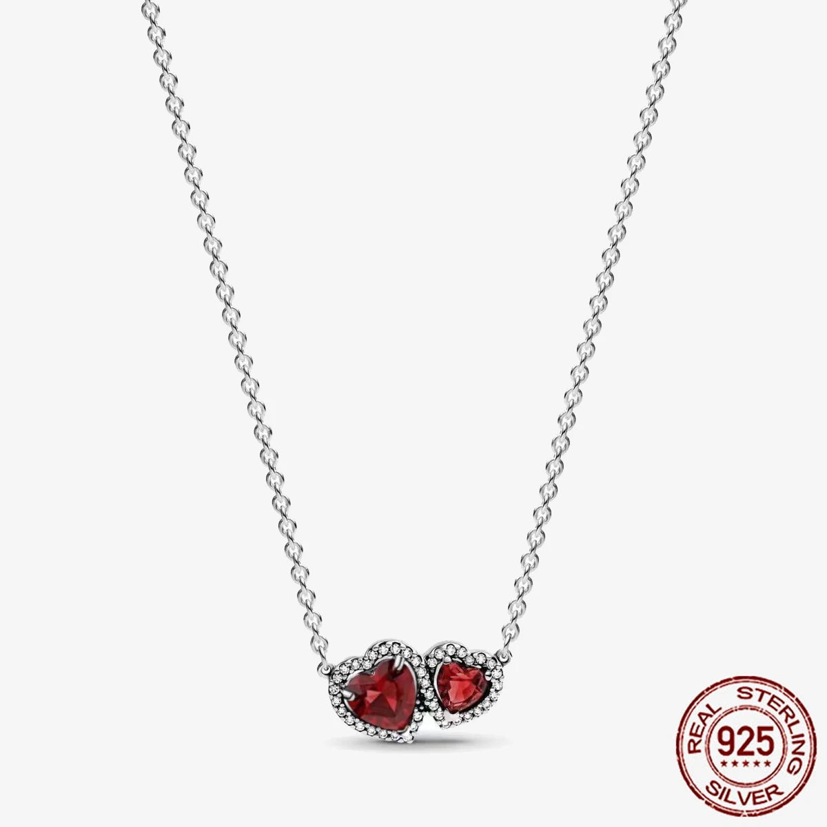 Sterling Silver Pave Heart & Butterfly Necklace Women Jewelry DIY Birthday,Anniversary,Engagement,Wedding Gift plata de ley