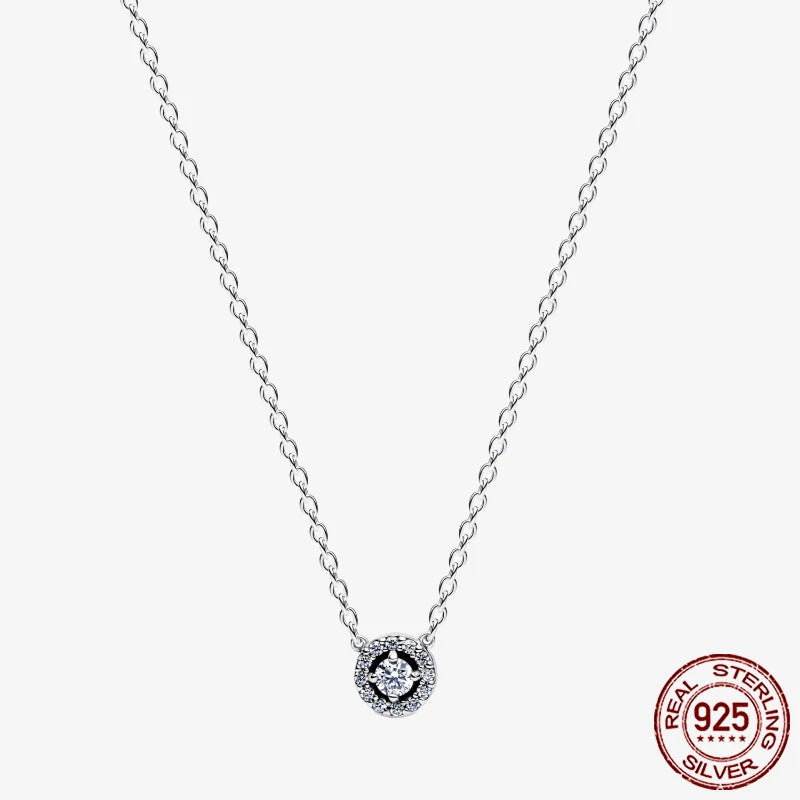 Sterling Silver Pave Heart & Butterfly Necklace Women Jewelry DIY Birthday,Anniversary,Engagement,Wedding Gift plata de ley