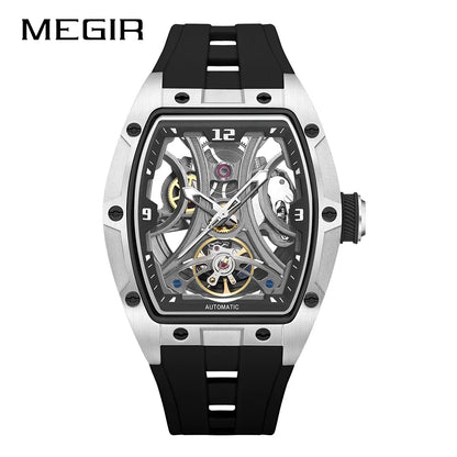 MEGIR 2026 New Men Automatic Mechanical Watches Men Luxury Brand Movemen Stainless Steel Waterproof Watch Relogio