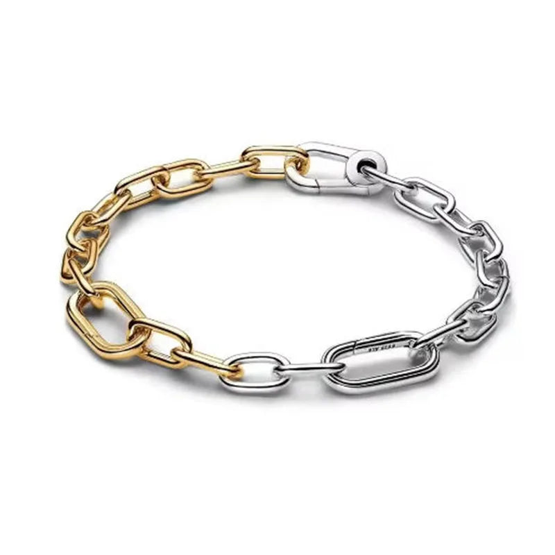 The popular silver wristband features dual tone and woven Cuban ropes, making it fashionable and versatile.