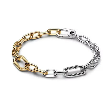 The popular silver wristband features dual tone and woven Cuban ropes, making it fashionable and versatile.