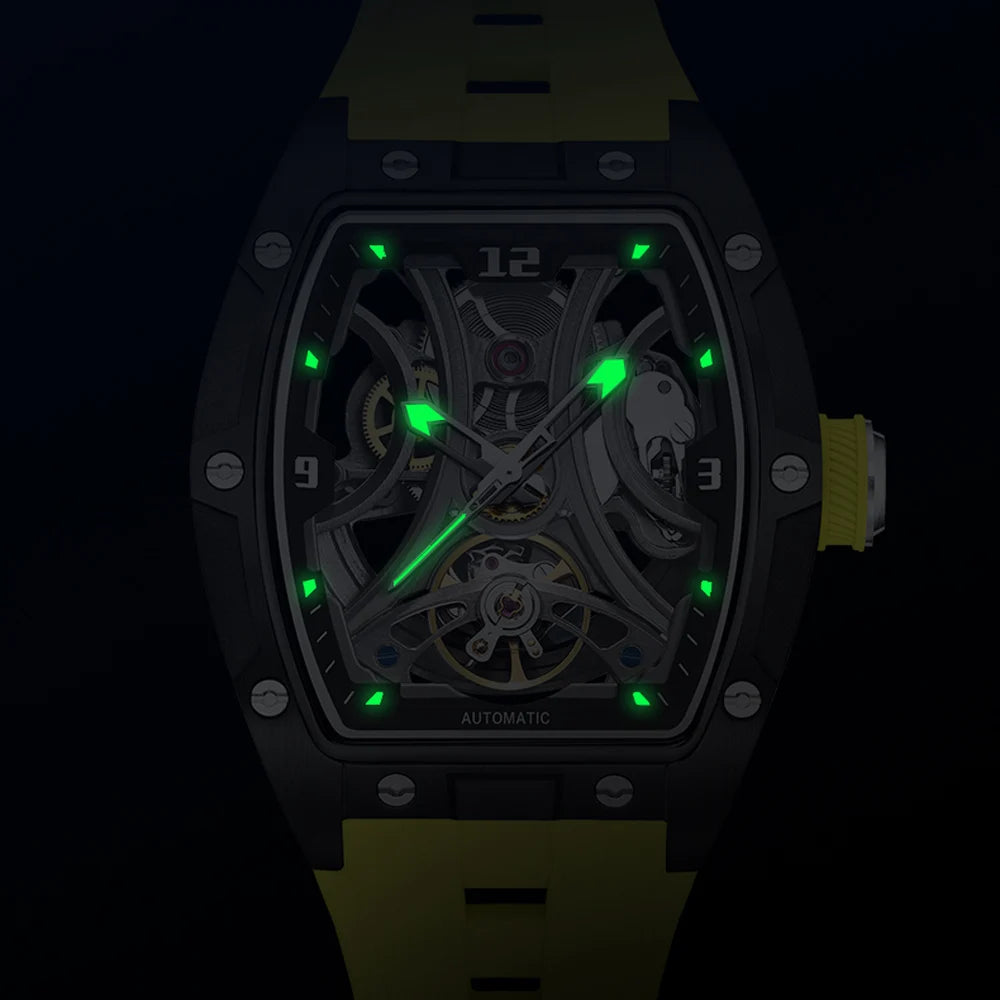 MEGIR 2026 New Men Automatic Mechanical Watches Men Luxury Brand Movemen Stainless Steel Waterproof Watch Relogio