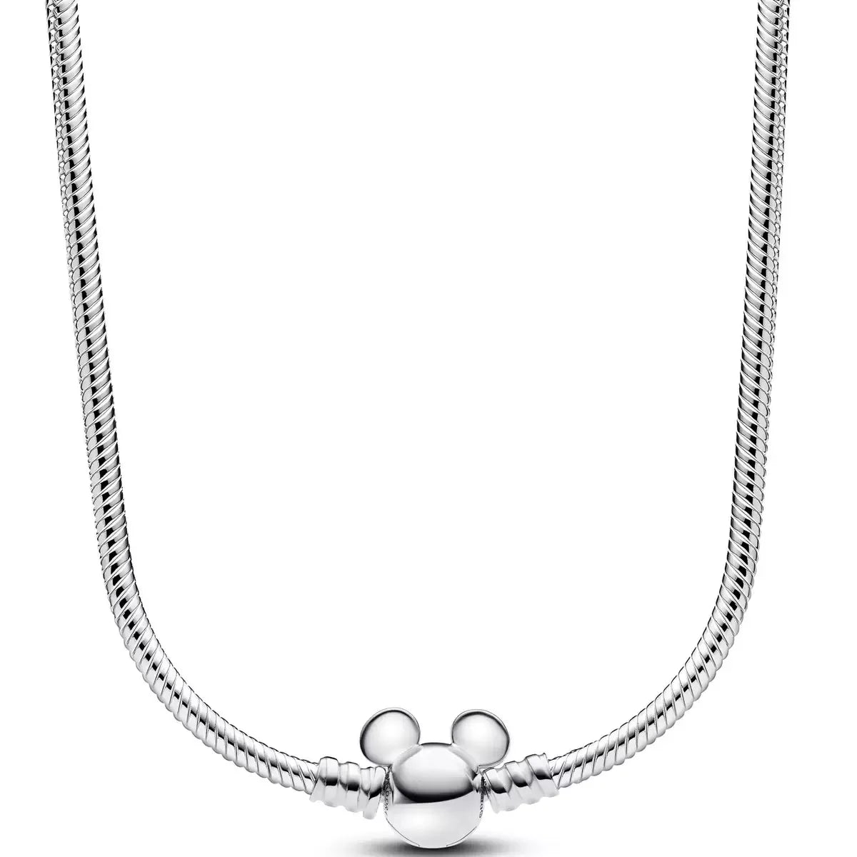 Zircon Heart-shaped Necklace S925 Sterling Silver Round Bead Snake Bone Chain DIY Charm Accessories Women's Jewelry Gifts