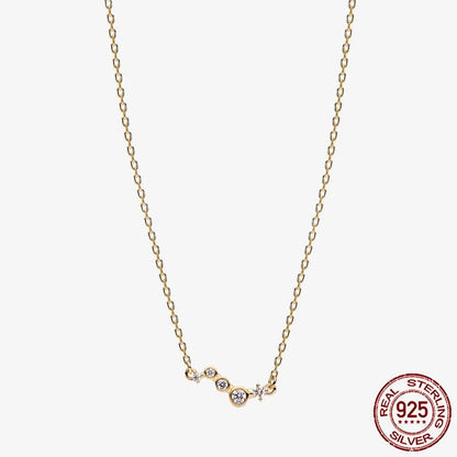 Sterling Silver Pave Heart & Butterfly Necklace Women Jewelry DIY Birthday,Anniversary,Engagement,Wedding Gift plata de ley