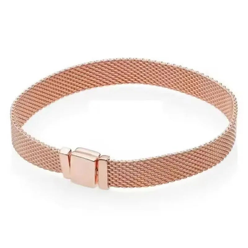 The popular silver wristband features dual tone and woven Cuban ropes, making it fashionable and versatile.