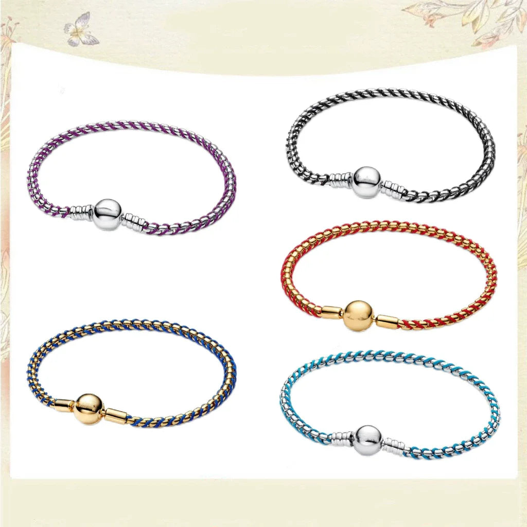 The popular silver wristband features dual tone and woven Cuban ropes, making it fashionable and versatile.