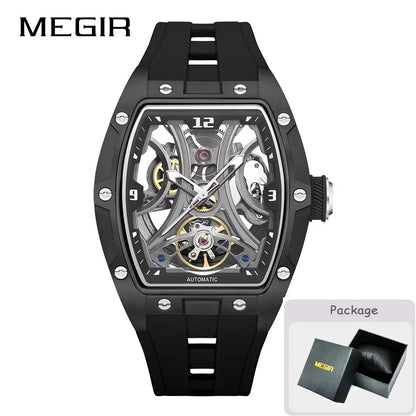 MEGIR 2026 New Men Automatic Mechanical Watches Men Luxury Brand Movemen Stainless Steel Waterproof Watch Relogio