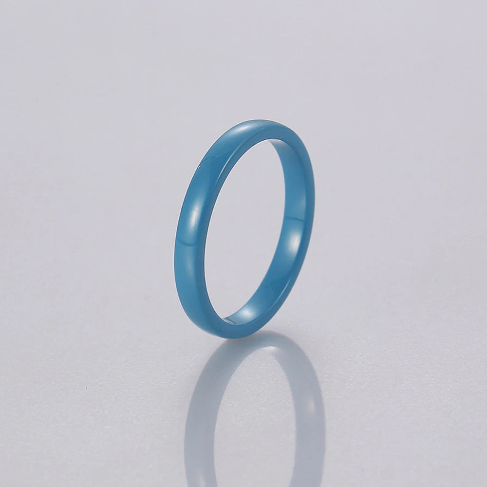New Style Colorful 3mm Ceramic Ring For Women Couples Bands Modern Space Ceramic Wedding Rings Minimalist Unisex Jewelry Gifts
