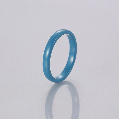 New Style Colorful 3mm Ceramic Ring For Women Couples Bands Modern Space Ceramic Wedding Rings Minimalist Unisex Jewelry Gifts
