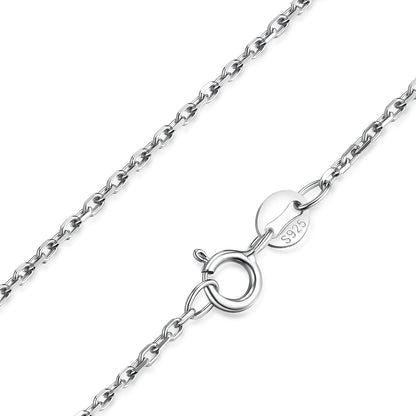 JewelryPalace Genuine 100% 925 Sterling Silver Necklace Ingot Twisted Trace Belcher Snake Bar Singapore Box Chain Necklace Women