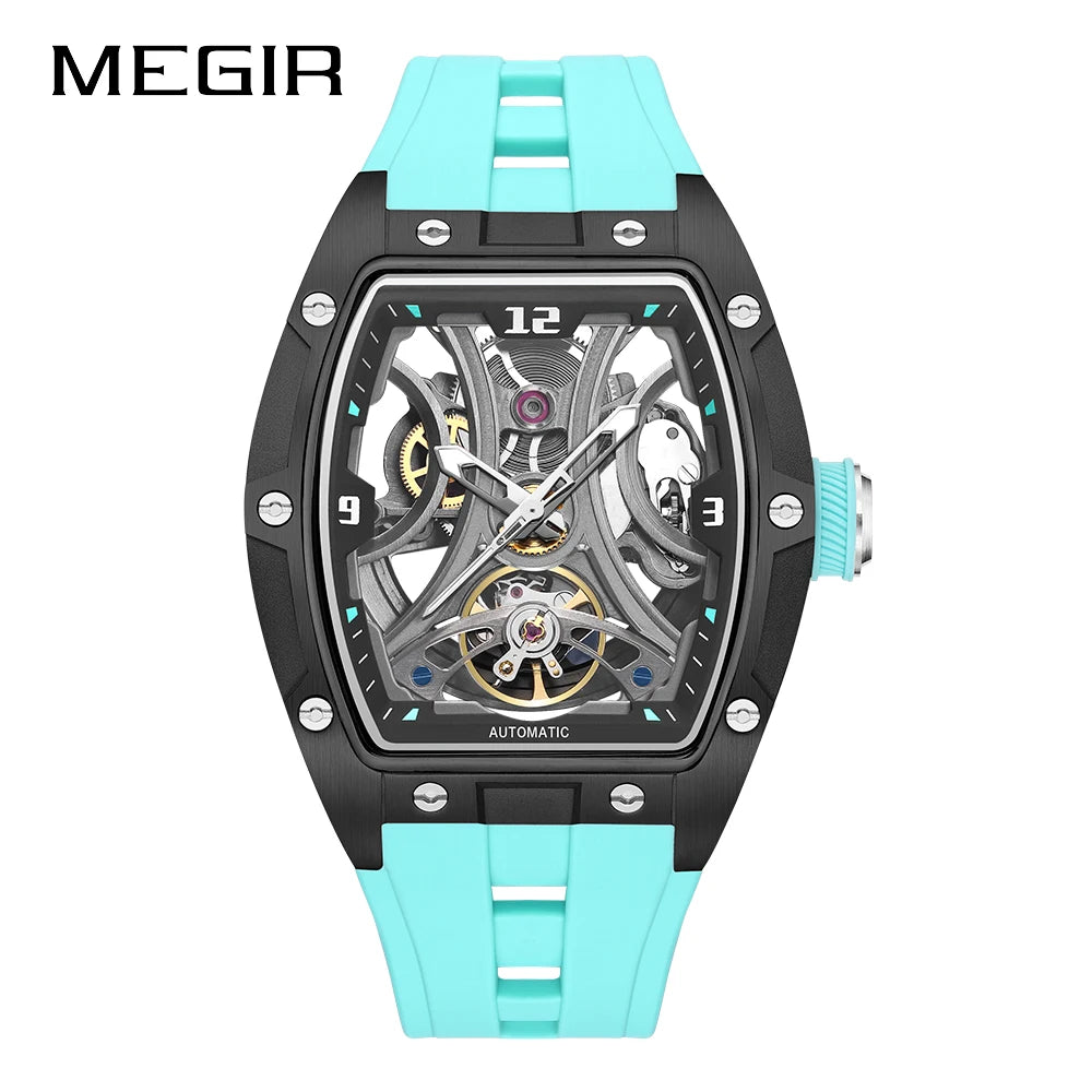 MEGIR 2026 New Men Automatic Mechanical Watches Men Luxury Brand Movemen Stainless Steel Waterproof Watch Relogio