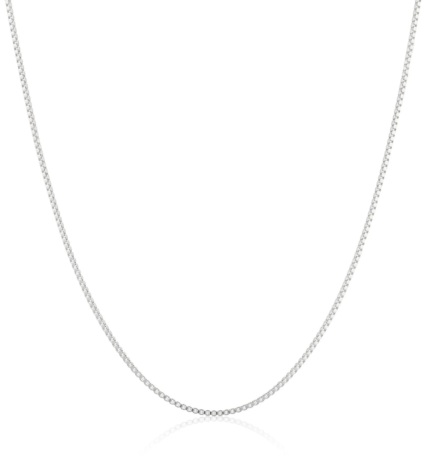 925 Sterling Silver Necklace Gold Plated, 1mm Box Foundation Chain Fine Jewelry Engagement Gift for Women