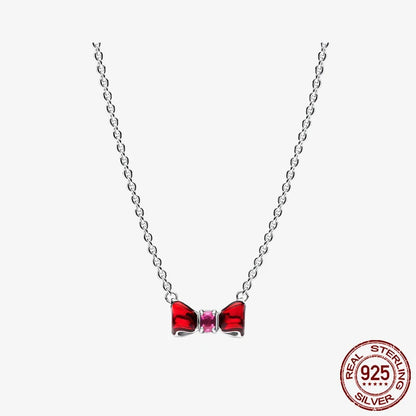 Sterling Silver Pave Heart & Butterfly Necklace Women Jewelry DIY Birthday,Anniversary,Engagement,Wedding Gift plata de ley