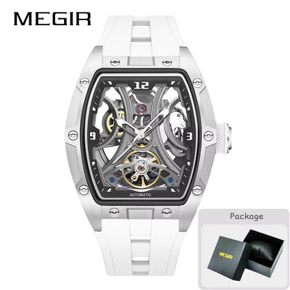 MEGIR 2026 New Men Automatic Mechanical Watches Men Luxury Brand Movemen Stainless Steel Waterproof Watch Relogio