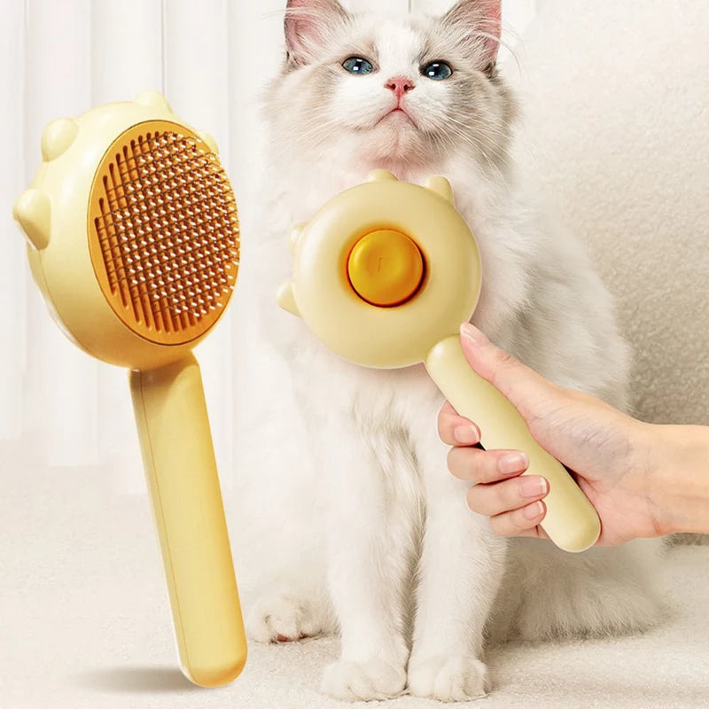 Self-Cleaning Pet Grooming Brush