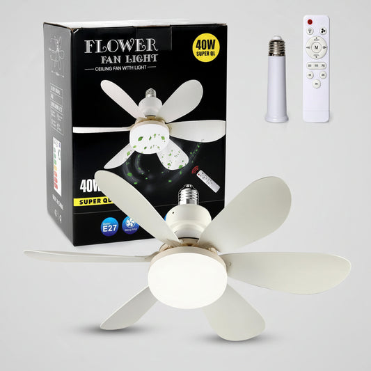 Small Socket Fan Light with Remote Control